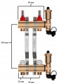Rozdzielacz do ogrzewania podłogowego C.O 2 + ZŁĄCZKI PEX