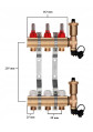 Rozdzielacz do ogrzewania podłogowego C.O 3 + ZŁĄCZKI PEX