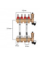 Rozdzielacz do ogrzewania podłogowego C.O 4 + ZŁĄCZKI PEX