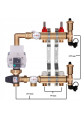 Rozdzielacz mosiężny do podłogówki 2 z GRUPĄ POMPOWĄ WILO + ZŁĄCZKI PEX