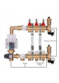 Rozdzielacz mosiężny do podłogówki 3 z GRUPĄ POMPOWĄ WILO + ZŁĄCZKI PEX