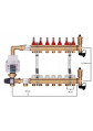 Rozdzielacz mosiężny do podłogówki 7 z GRUPĄ POMPOWĄ WILO + ZŁĄCZKI PEX