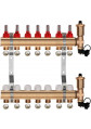 Rozdzielacz mosiężny do podłogówki 7 z GRUPĄ POMPOWĄ WILO + ZŁĄCZKI PEX
