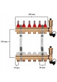 Rozdzielacz mosiężny do podłogówki 6 sekcji ogrzewania + Skrzynka natynkowa
