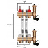 Rozdzielacz do ogrzewania podłogowego 2-obwodowy C.O.