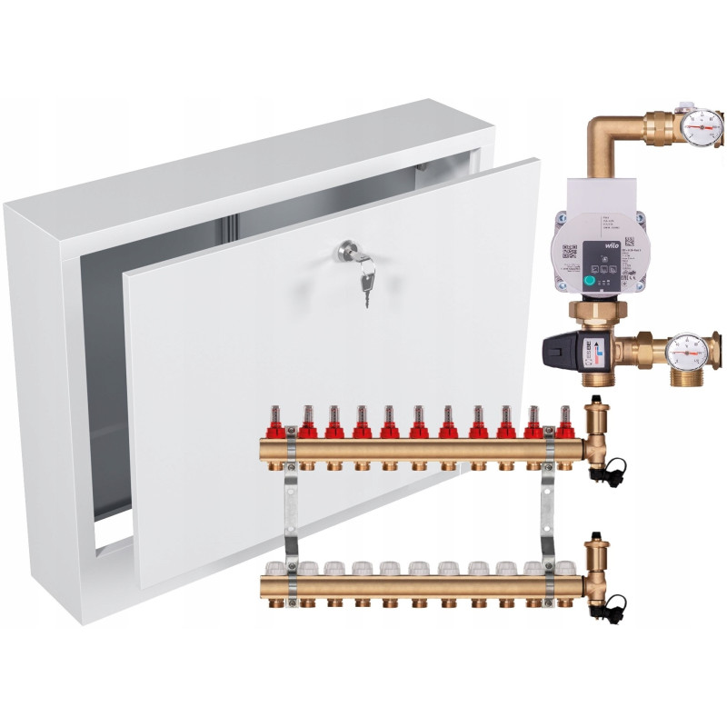ROZDZIELACZ MOSIĘŻNY 11 SEKCJI Z GRUPĄ POMPOWĄ WILO + SKRZYNKA NATYNKOWA