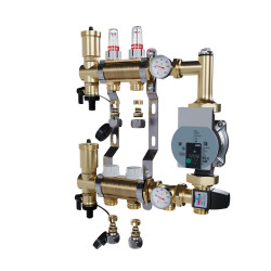 copy of Rozdzielacz mosiężny uzbrojony 2 obwodowy do ogrzewania podłogowego C.O.