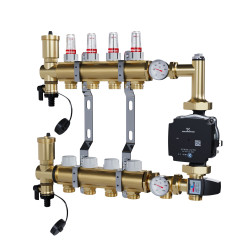 copy of Rozdzielacz mosiężny uzbrojony 2 obwodowy do ogrzewania podłogowego C.O.