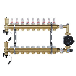 copy of Rozdzielacz mosiężny uzbrojony 2 obwodowy do ogrzewania podłogowego C.O.