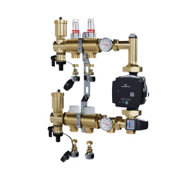 copy of Rozdzielacz mosiężny uzbrojony 2 obwodowy do ogrzewania podłogowego C.O.