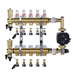 copy of Rozdzielacz mosiężny uzbrojony 2 obwodowy do ogrzewania podłogowego C.O.