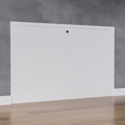 Rozdzielacz mosiężny 9 obwodowy ze złączkami PEX + Pompowa GRUNDFOS oraz SKRZYNKA PODTYNKOWA do ogrzewania podłogowego C.O.