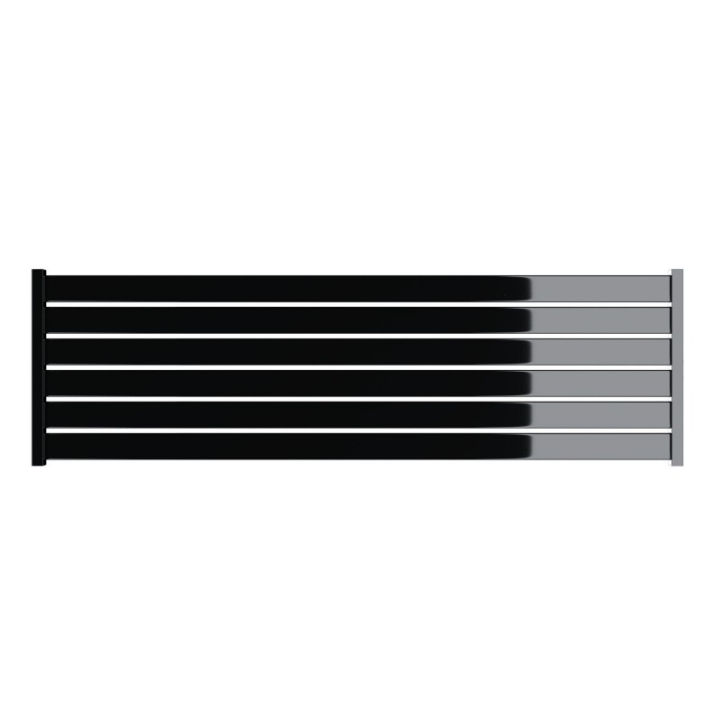 Grzejnik poziomy Eger 60x120 CZARNY POŁYSK