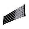 Grzejnik poziomy Eger 60x120 CZARNY POŁYSK