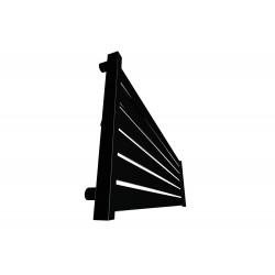 Grzejnik poziomy Eger 60x120 CZARNY POŁYSK