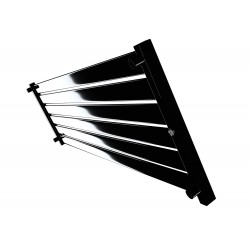 Grzejnik poziomy Eger 60x120 CZARNY POŁYSK