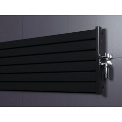 Grzejnik poziomy Eger 60x120 CZARNY POŁYSK
