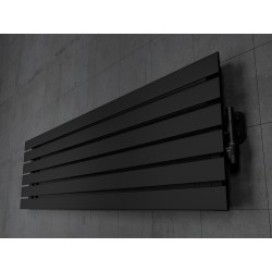 Grzejnik dekoracyjny poziomy Bello 45x140 CZARNY MAT