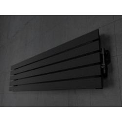 Grzejnik dekoracyjny poziomy Bello  38x140 CZARNA STRUKTURA