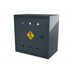 Skrzynka Gazowa natynkowa 400x400x250 z plecami Antracytowa