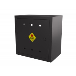 Skrzynka Gazowa natynkowa 400x400x250 z plecami czarna