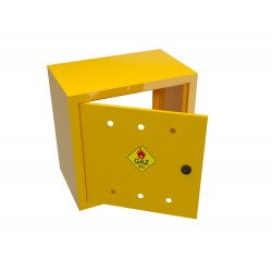 Skrzynka Gazowa natynkowa 400x400x250 z plecami Żółta