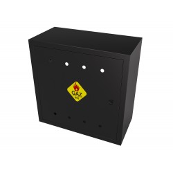 Skrzynka Gazowa natynkowa 500x500x250 z plecami czarna