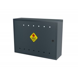 Skrzynka Gazowa natynkowa 800x600x250 z plecami Antracytowa